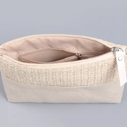 Summer Women Portable Travel Korean Linen Wholesale Cheap Canvas Makeup Bags